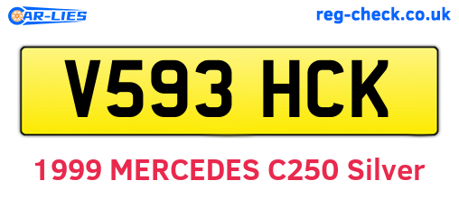 V593HCK are the vehicle registration plates.