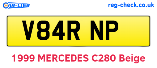 V84RNP are the vehicle registration plates.