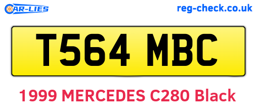 T564MBC are the vehicle registration plates.