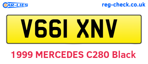 V661XNV are the vehicle registration plates.