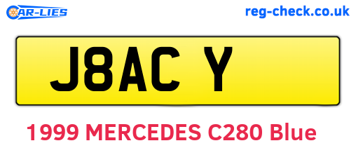 J8ACY are the vehicle registration plates.