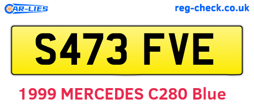 S473FVE are the vehicle registration plates.