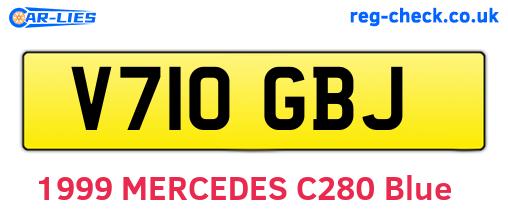 V710GBJ are the vehicle registration plates.