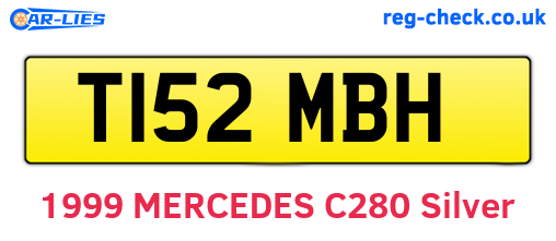 T152MBH are the vehicle registration plates.