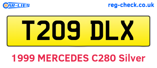 T209DLX are the vehicle registration plates.