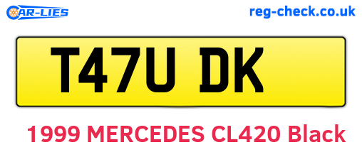 T47UDK are the vehicle registration plates.