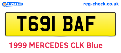 T691BAF are the vehicle registration plates.