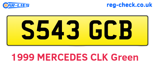 S543GCB are the vehicle registration plates.