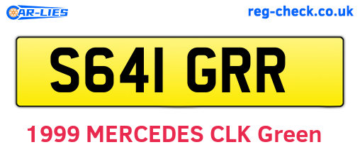 S641GRR are the vehicle registration plates.