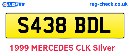 S438BDL are the vehicle registration plates.
