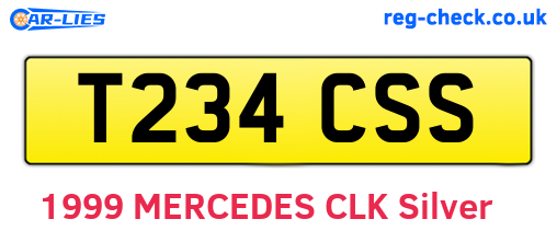 T234CSS are the vehicle registration plates.