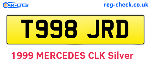 T998JRD are the vehicle registration plates.