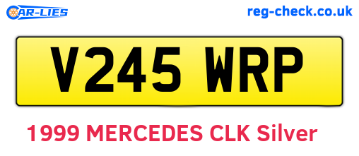 V245WRP are the vehicle registration plates.