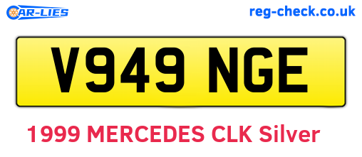 V949NGE are the vehicle registration plates.