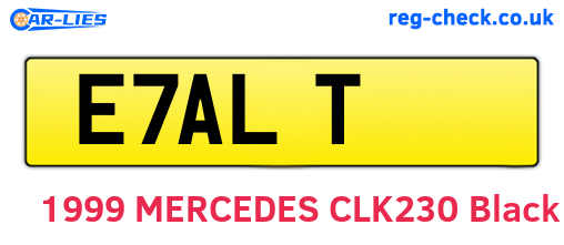 E7ALT are the vehicle registration plates.