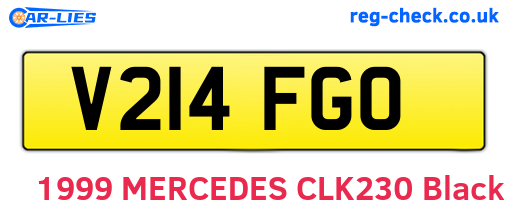 V214FGO are the vehicle registration plates.
