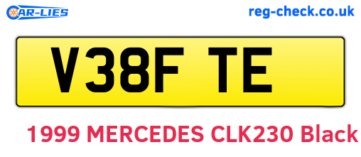 V38FTE are the vehicle registration plates.