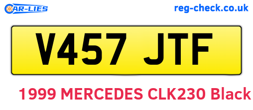 V457JTF are the vehicle registration plates.