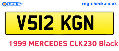 V512KGN are the vehicle registration plates.