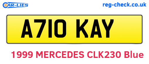 A710KAY are the vehicle registration plates.
