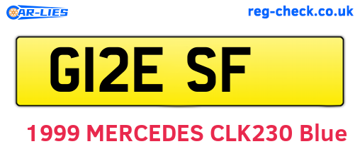 G12ESF are the vehicle registration plates.