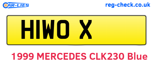 H1WOX are the vehicle registration plates.