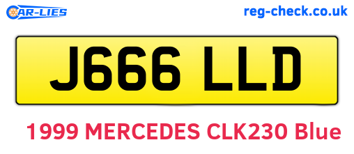 J666LLD are the vehicle registration plates.