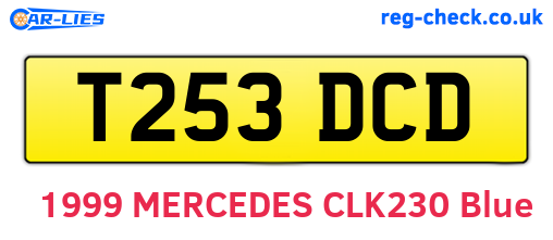 T253DCD are the vehicle registration plates.