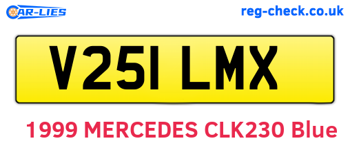 V251LMX are the vehicle registration plates.
