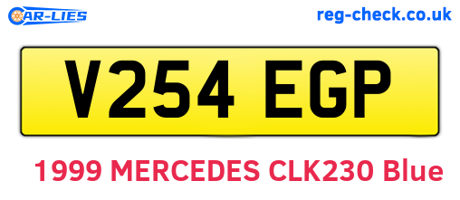 V254EGP are the vehicle registration plates.