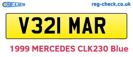V321MAR are the vehicle registration plates.