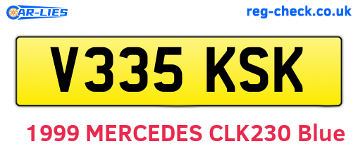 V335KSK are the vehicle registration plates.