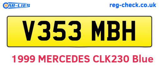 V353MBH are the vehicle registration plates.