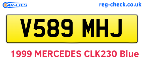 V589MHJ are the vehicle registration plates.