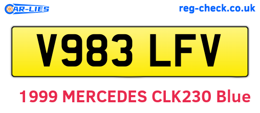 V983LFV are the vehicle registration plates.