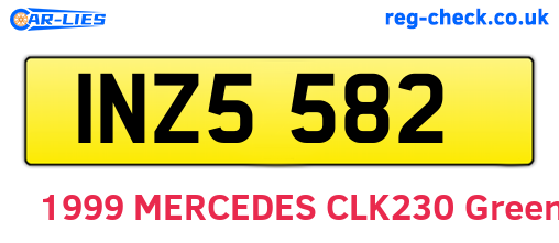 INZ5582 are the vehicle registration plates.