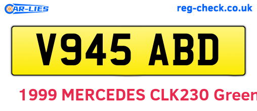 V945ABD are the vehicle registration plates.