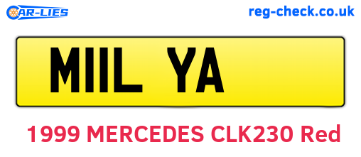 M11LYA are the vehicle registration plates.
