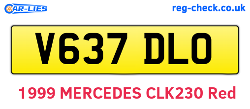 V637DLO are the vehicle registration plates.