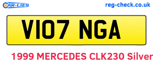 V107NGA are the vehicle registration plates.