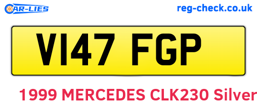 V147FGP are the vehicle registration plates.