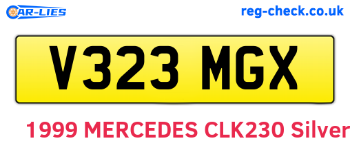 V323MGX are the vehicle registration plates.