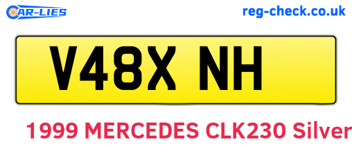 V48XNH are the vehicle registration plates.