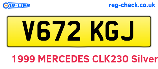 V672KGJ are the vehicle registration plates.
