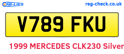 V789FKU are the vehicle registration plates.