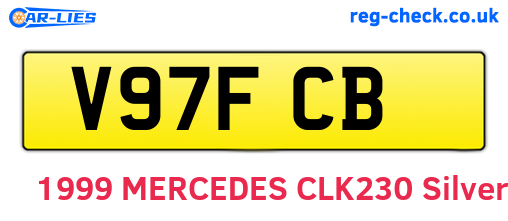 V97FCB are the vehicle registration plates.
