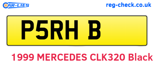 P5RHB are the vehicle registration plates.