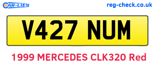 V427NUM are the vehicle registration plates.