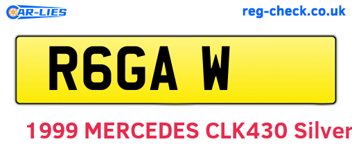 R6GAW are the vehicle registration plates.