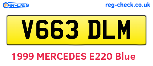 V663DLM are the vehicle registration plates.